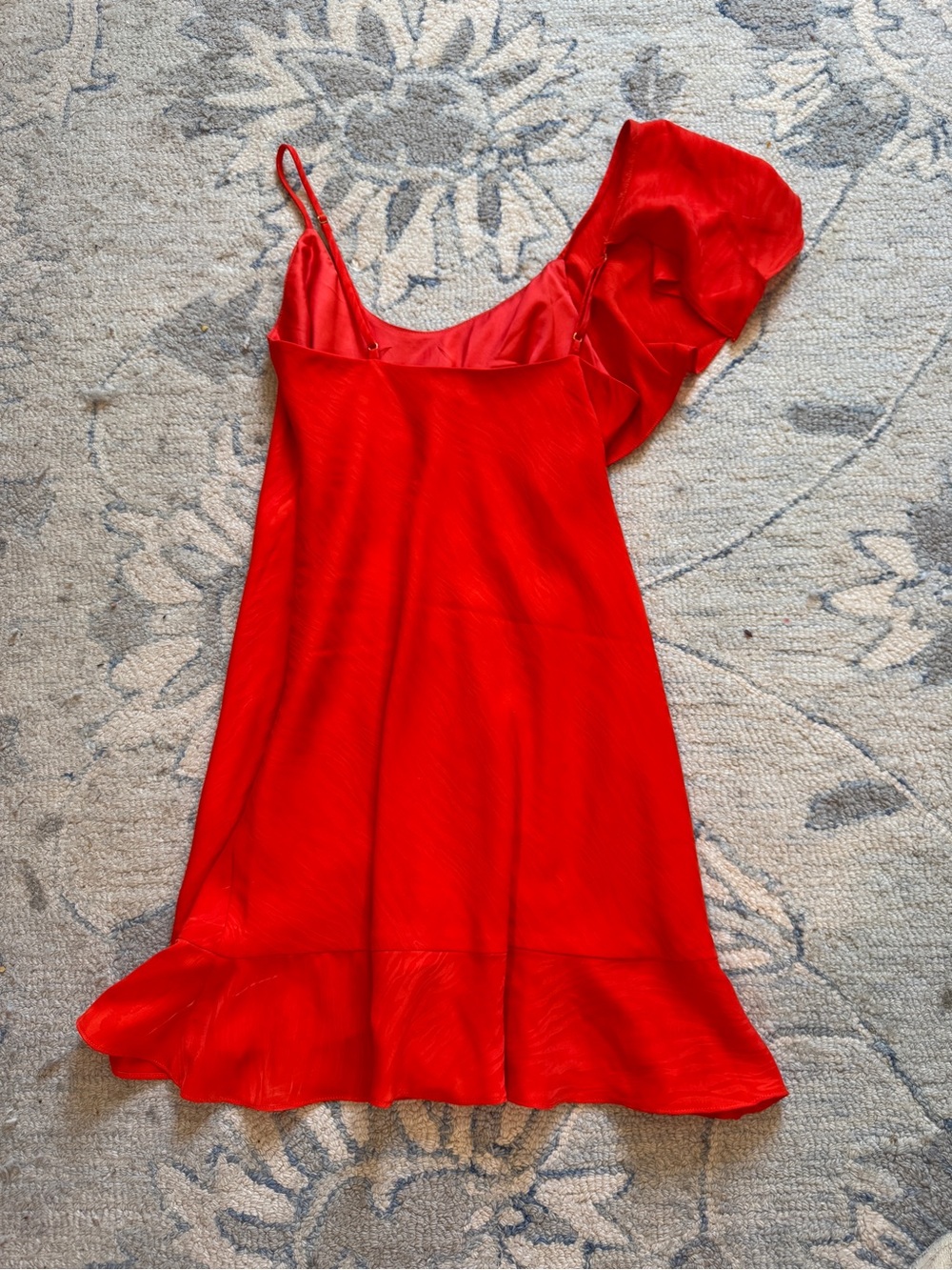 House of Harlow 1960 Red Ruffle One-Shoulder Dress - Picture 3 of 3
